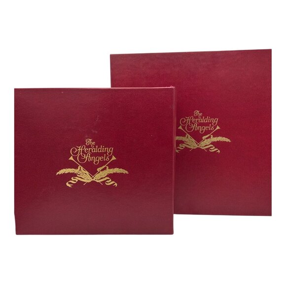 Franklin Mint The Heralding Angels Ornaments Set Of 18 Porcelain Angels 24k Gold - Picture 2 of 14